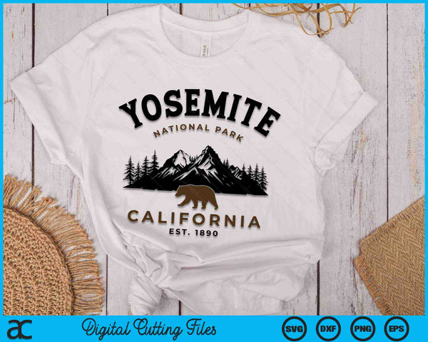 Yosemite National Park California Hiking Nature Outdoors SVG PNG Digital Cutting Files
