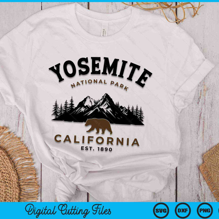 Yosemite National Park Californië wandelen natuur buitenshuis SVG PNG digitale snijbestanden