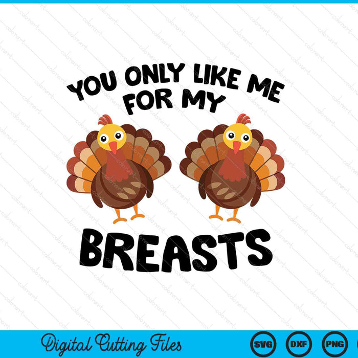 You only like me for my breasts turkey SVG cut file