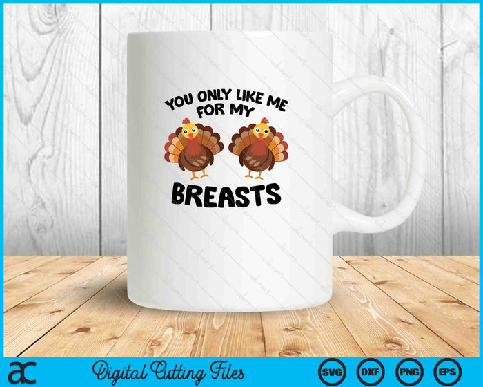 You Only Like Me For My Breasts Turkey SVG PNG Digital Printable Files