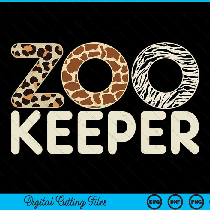 Dierenverzorger dieren Zoo Wildlife kostuum SVG PNG digitale afdrukbare bestanden