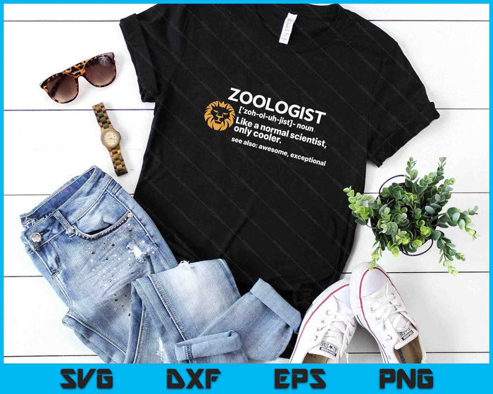 Zoologist Definition Funny Zoology Science SVG PNG Digital Printable Files