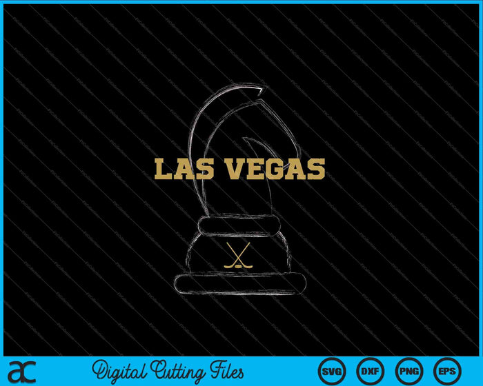 als Vegas Ice Hockey Sports Team Golden Novelty Athletic SVG PNG digitaal snijbestand