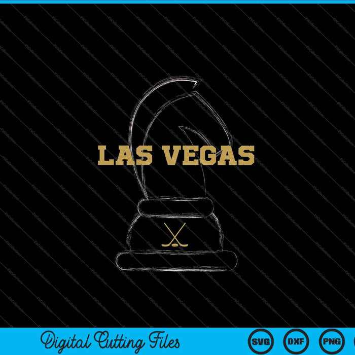 als Vegas Ice Hockey Sports Team Golden Novelty Athletic SVG PNG digitaal snijbestand