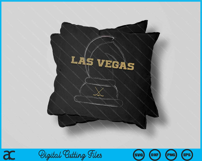 als Vegas Ice Hockey Sports Team Golden Novelty Athletic SVG PNG digitaal snijbestand