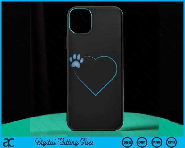 iPhone 11 Heart With Paw Of A Dog Or Cat For Animal Lovers SVG PNG Digital Cutting File