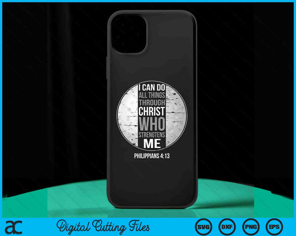 Hockey Bible Verse Christian Sayings Philippians 4-13 SVG PNG Digital Printable Files