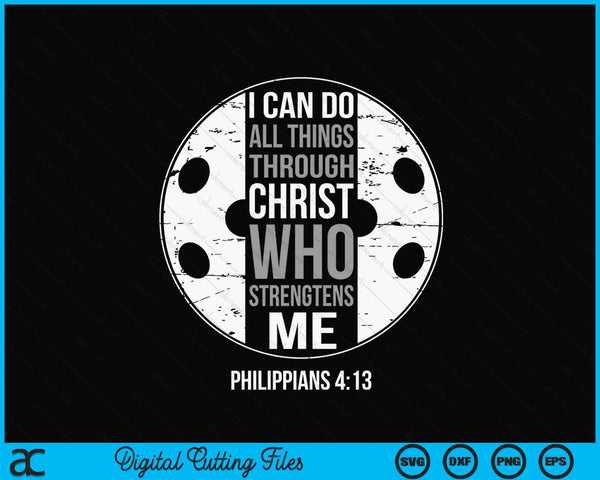 Pickleball Bible Verse Christian Sayings Philippians 4-13 SVG PNG Digital Printable Files