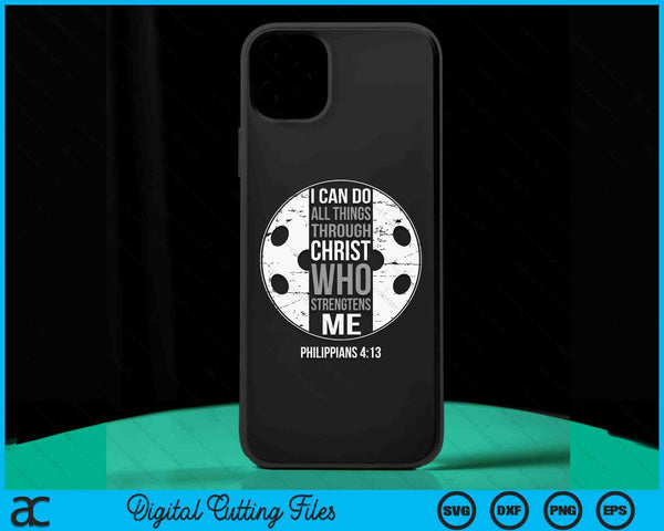 Pickleball Bible Verse Christian Sayings Philippians 4-13 SVG PNG Digital Printable Files