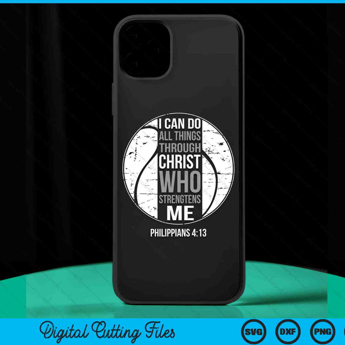 Tennis Bible Verse Christian Sayings Philippians 4-13 SVG PNG Digital Printable Files