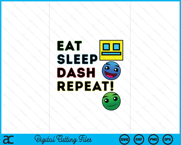 Iphone 15 pro Max eat sleep dash repeat video game geometry gamer case SVG cut file