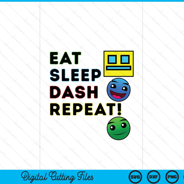 Iphone 15 pro Max eat sleep dash repeat video game geometry gamer case SVG cut file