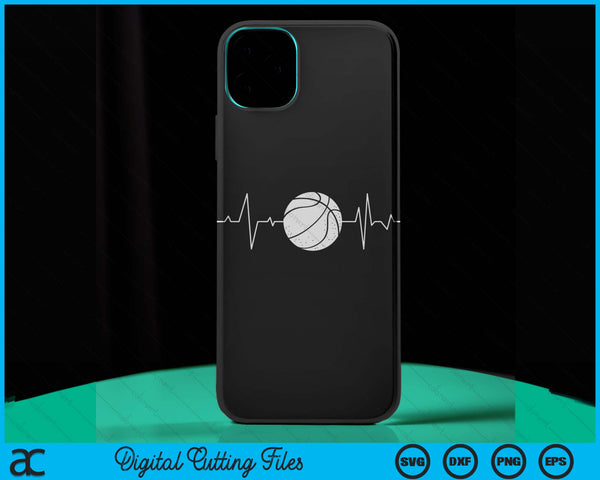 iPhone 15 Pro Max Score Big with Basketball Heartbeat I Love Enthusiasts Case SVG PNG Digital Cutting Files - on a t-shirt