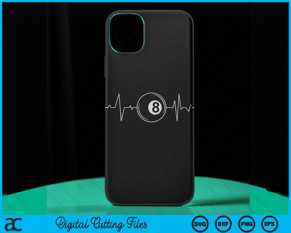 iPhone 15 Pro Max Score Big with Pool Ball Heartbeat I Love Enthusiasts Case SVG PNG Digital Cutting Files - on a t-shirt