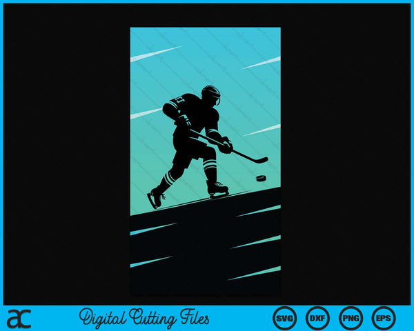 iPhone 15 Pro Max Shadow Ice Hockey Player Sports Team Puck Winter Game Gift Case SVG PNG Digital Cutting Files