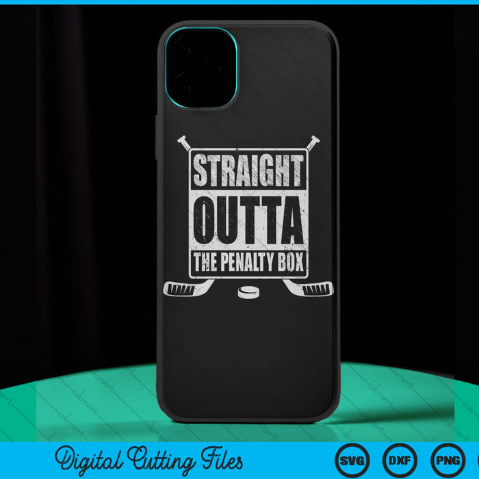 iPhone 15 Pro Max Straight Outta The Penalty Box Ice Hockey Case SVG PNG Digital Cutting Files