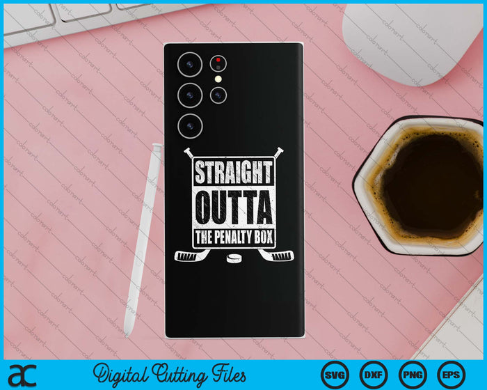 iPhone 15 Pro Max Straight Outta The Penalty Box Ice Hockey Case SVG PNG Digital Cutting Files