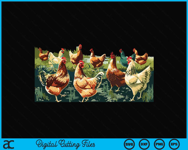 Iphone xs Max cute chicken farm animal watercolor farm lover SVG PNG cut file for Cricut