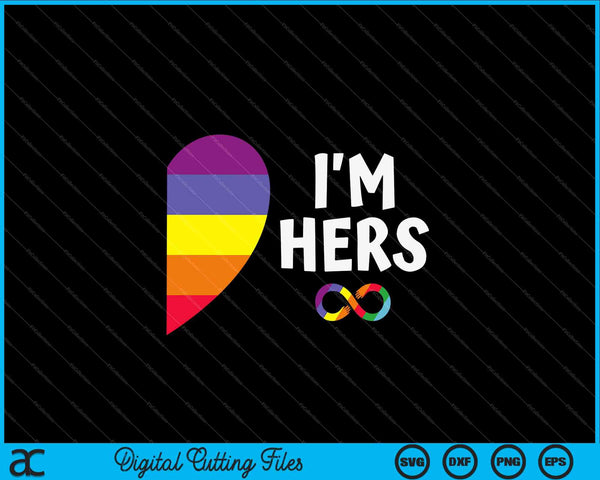 Soy suya, ella es mía a juego para el orgullo lesbiano SVG PNG archivos de corte digital