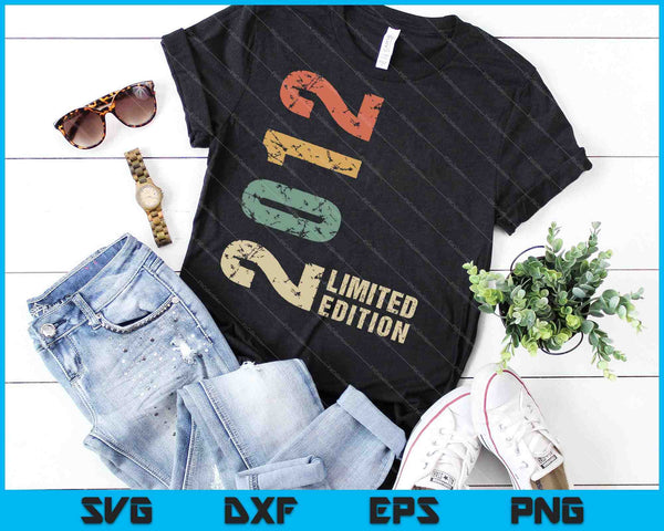 11th Birthday Boy Girl 11 Years 2012 SVG PNG Cutting Printable Files - on a t-shirt