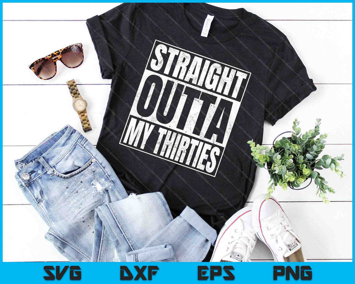 1983 Straight Outta My Thirties 40th Birthday SVG PNG Cutting Printable Files