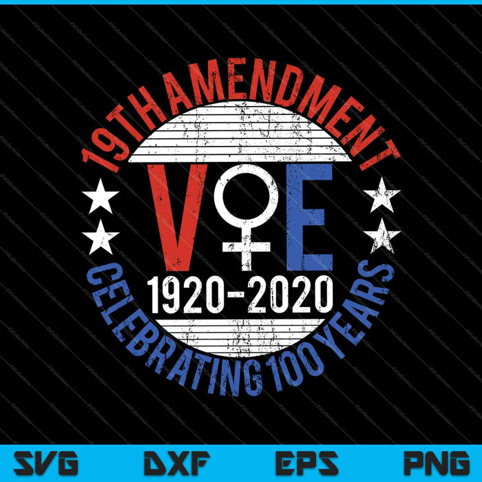 19th Amendment Icon 19th Amendment Suffrage 100 Year Anniversary Voting SVG PNG Files ...