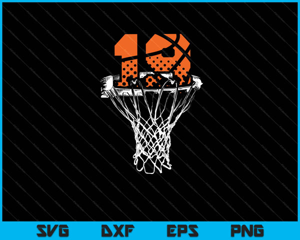 19th birthday basketball SVG cut file