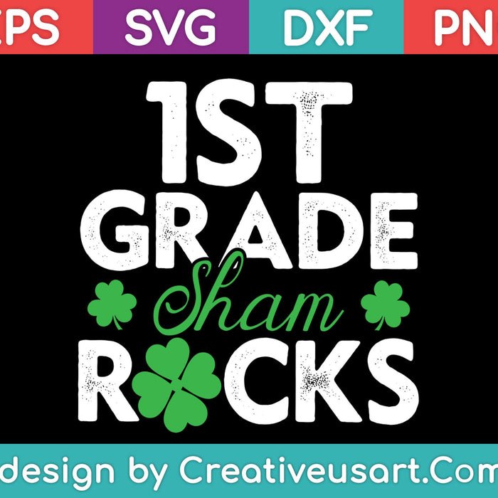 1st grade shamrocks SVG PNG Cutting Printable Files