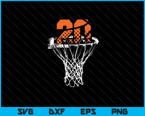 20th birthday basketball SVG cut file