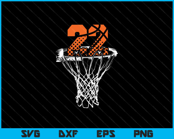 22th birthday basketball SVG cut file