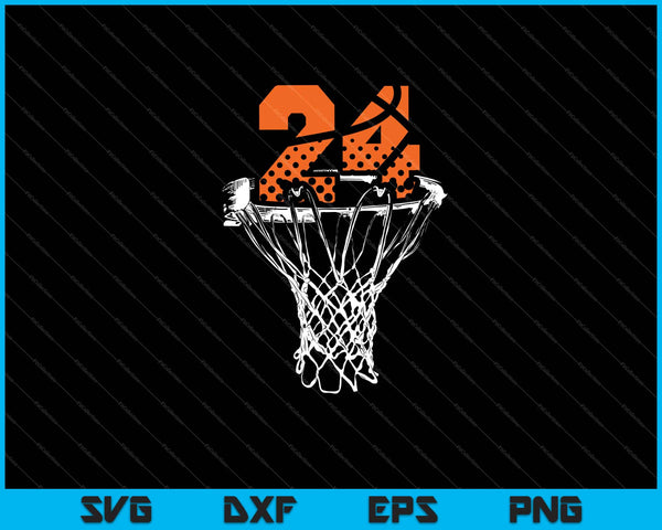 24th birthday basketball SVG cut file