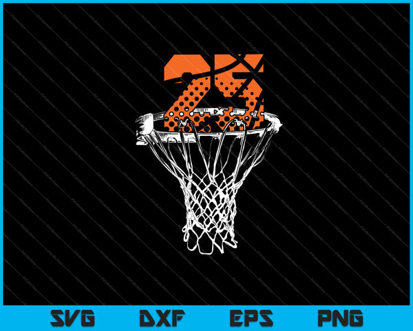 25th birthday basketball SVG cut file
