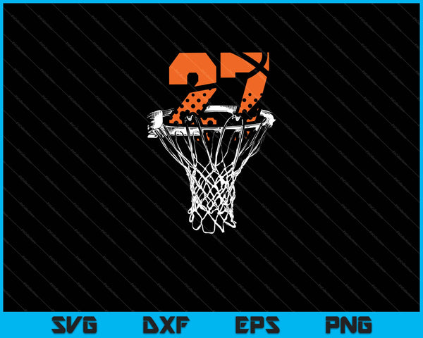 27th birthday basketball SVG cut file