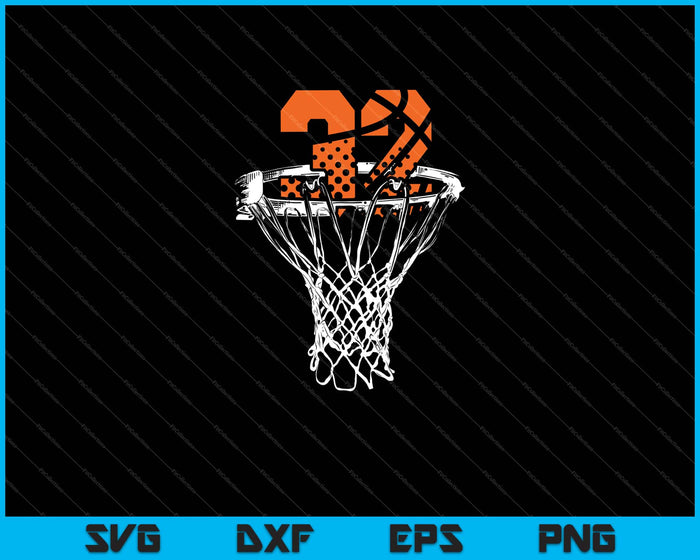 32 cumpleaños baloncesto svg cortando archivos imprimibles