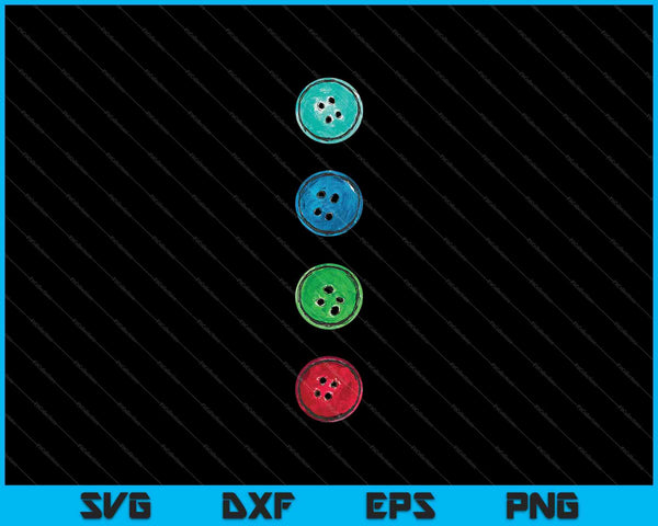 Cuatro botones Groovy gato azul divertido Halloween SVG PNG cortando archivos imprimibles