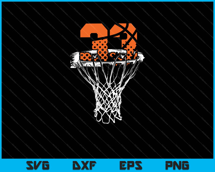 33 cumpleaños baloncesto svg cortando archivos imprimibles