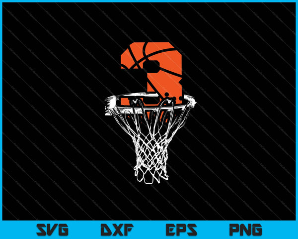 Kids 3rd Birthday Basketball SVG PNG Cutting Printable Files - on a t-shirt