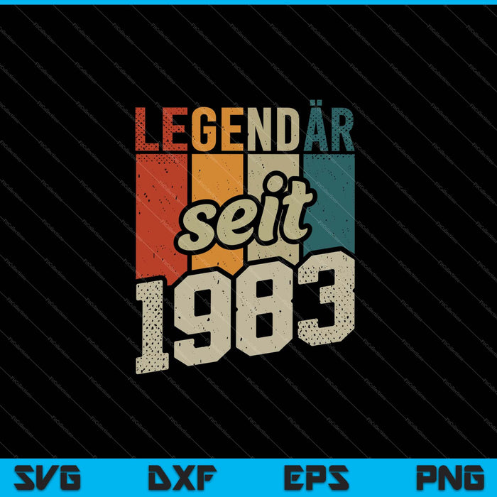 Grappige 40e verjaardag man vrouw 40 jaar 1983 decoratieve SVG PNG snijden afdrukbare bestanden