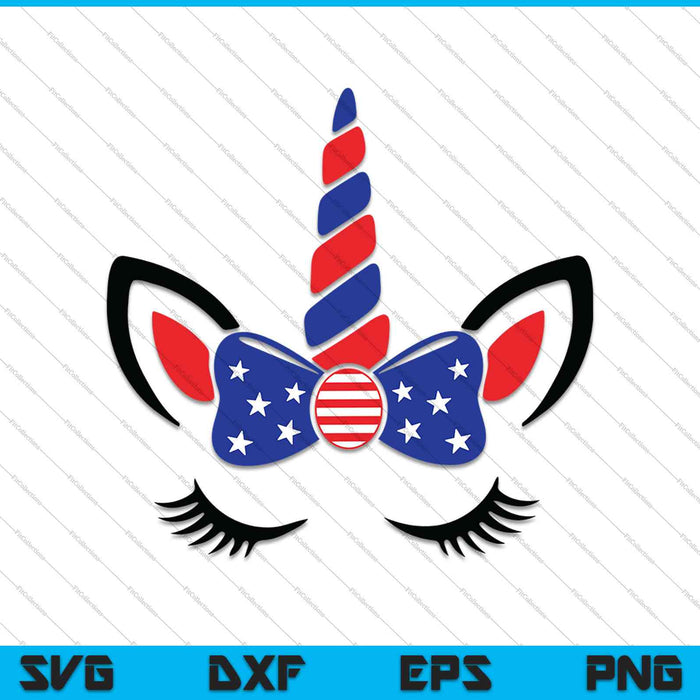 4th of July Unicorn SVG PNG Cutting Printable Files