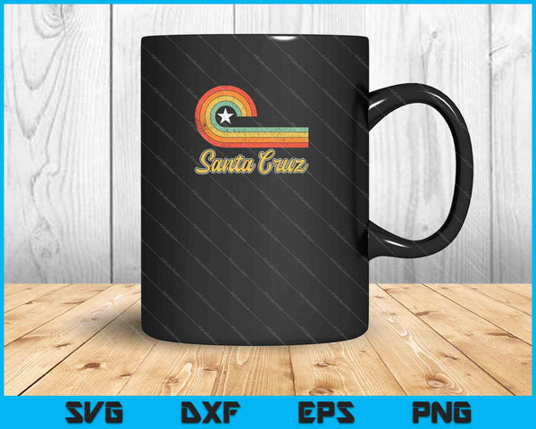 70s 80s CA Santa Cruz SVG PNG Cortando archivos imprimibles 