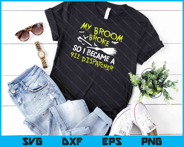 911 Dispatcher Halloween kostuum Shirt grappig gemakkelijk lui eng SVG PNG snijden afdrukbare bestanden - on a t-shirt