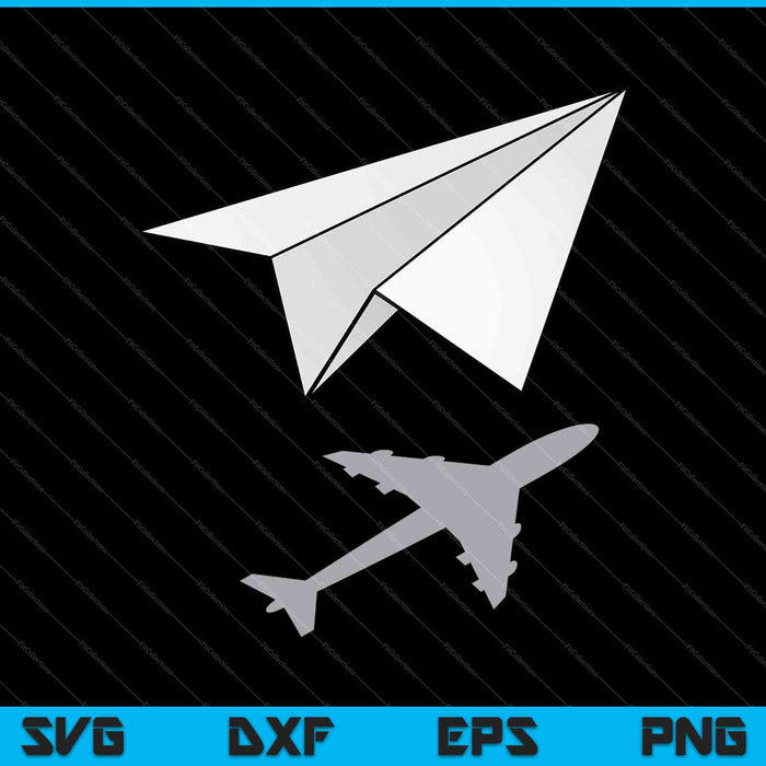 Aeronautical Engineer Paper Airplane SVG PNG Cutting Printable Files