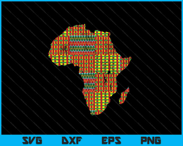 Mapa de África Kente Amante Africano SVG PNG Cortando Archivos Imprimibles