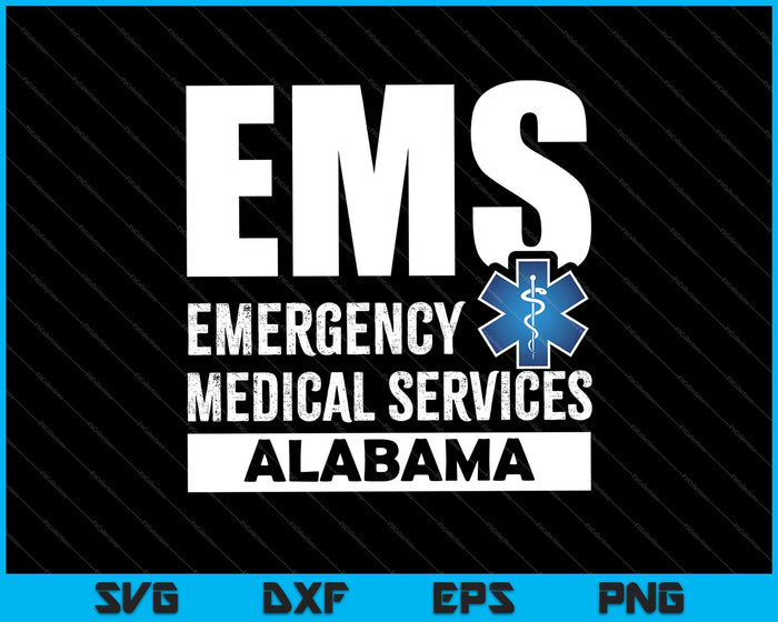 Alabama EMS medische nooddiensten SVG PNG snijden afdrukbare bestanden