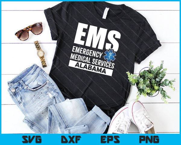 Alabama EMS Emergency Medical Services SVG PNG Cutting Printable Files - on a t-shirt
