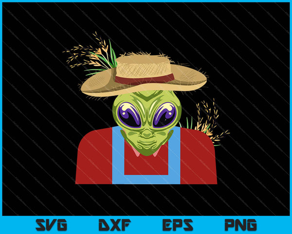 Alien Farmer UFO Alien Outer Space Lover SVG PNG Cutting Printable Files