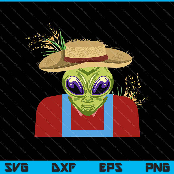 Alien Farmer UFO Alien Outer Space Lover SVG PNG Cutting Printable Files