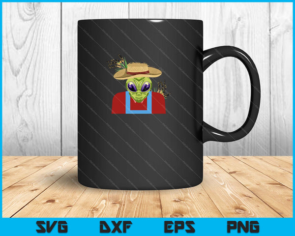 Alien Farmer OVNI Alien Outer Space Lover SVG PNG Cortando archivos imprimibles