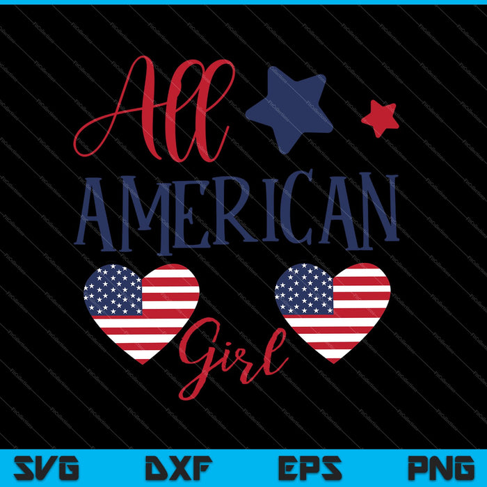Todas las chicas americanas SVG PNG cortando archivos imprimibles