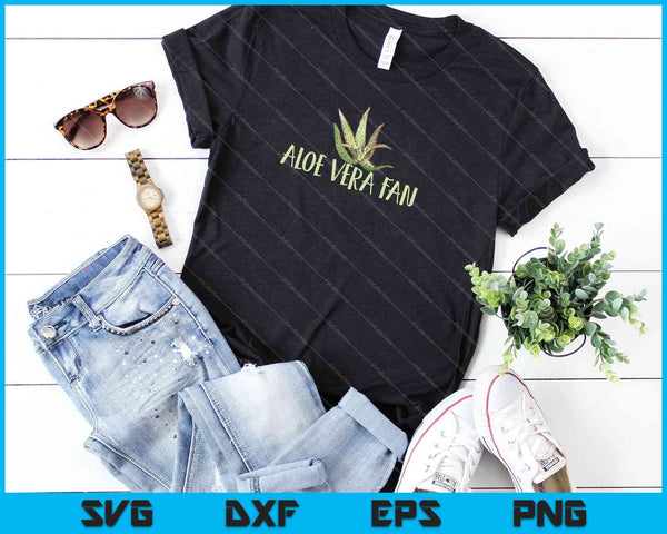 Aloe Vera Fan SVG PNG Cutting Printable Files - on a t-shirt